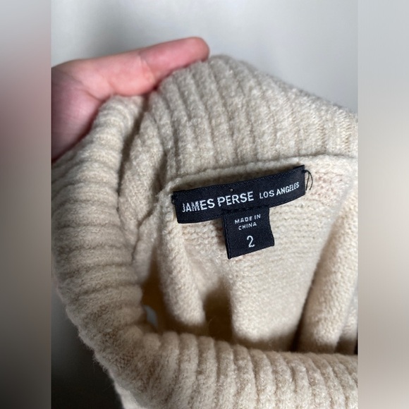 James Perse Los Angeles Wool Blend Cowl Turtleneck Vest Sweater - Picture 7 of 7